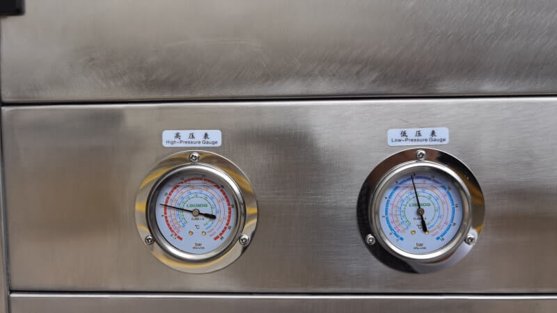 medidor de pressão do resfriador de caixa de material ss